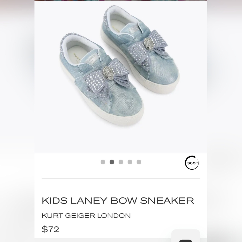 Kurt Geiger Blue Bow Sneakers